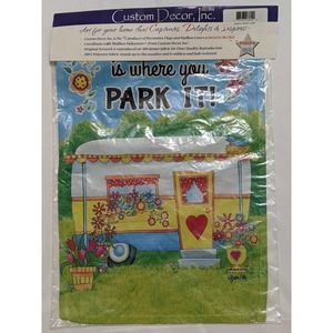 Garden Flag Home Is Where You Park It Double Sided Garden Flag 12.5x18 USA